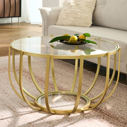 Shrine gold round glass - shrine,