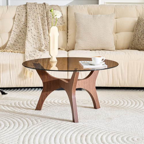 Glass coffee table - glass, mid