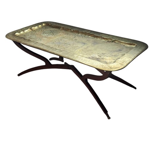 Mid century rectangular brass - century,