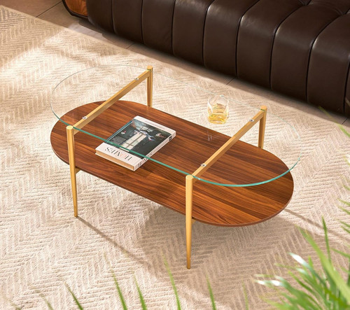 Mid century modern oval - modern, coffee