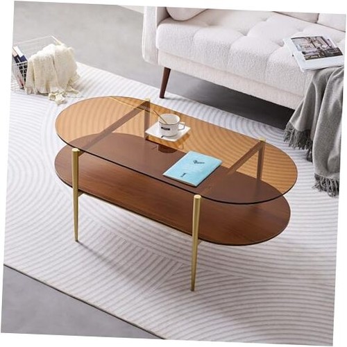 Oval glass coffee - glass, table