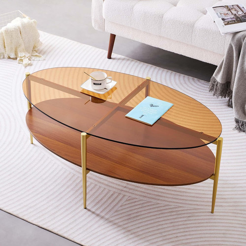 Mid century modern oval glass - modern,