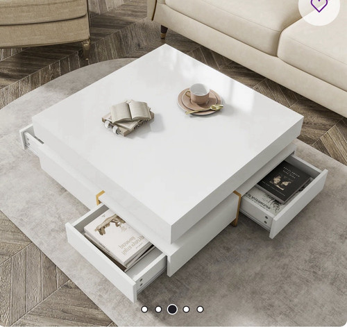 White gold square - square, table