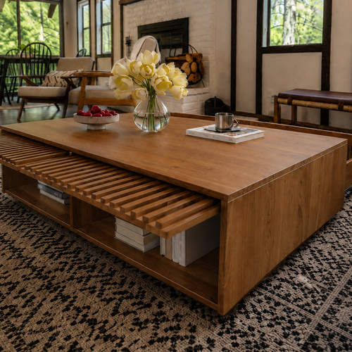 Mid century modern low profile - mid-century,