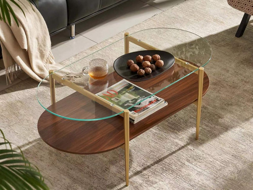 Oval coffee table mid century - coffee, table,