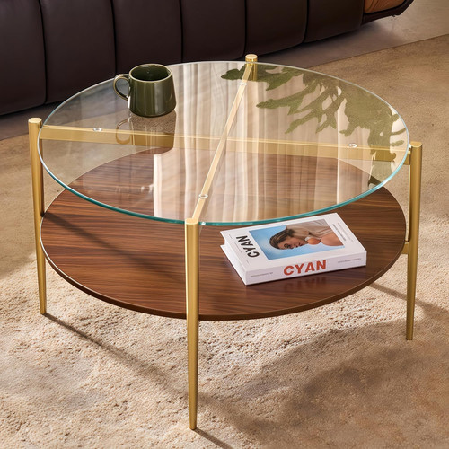Mid century modern round glass - round,