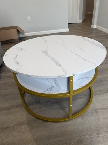 Round white marble pattern - round,