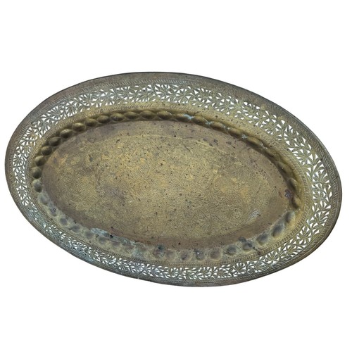 Vintage brass tray top - top, for