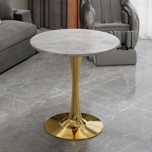 Round marble top - round, gold