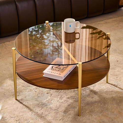 Round glass coffee - round,