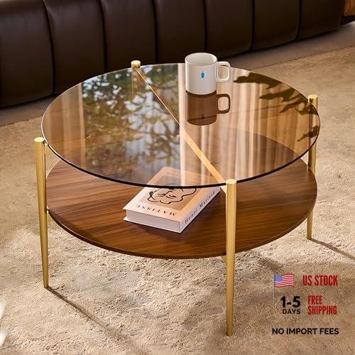 Round glass coffee - glass, table